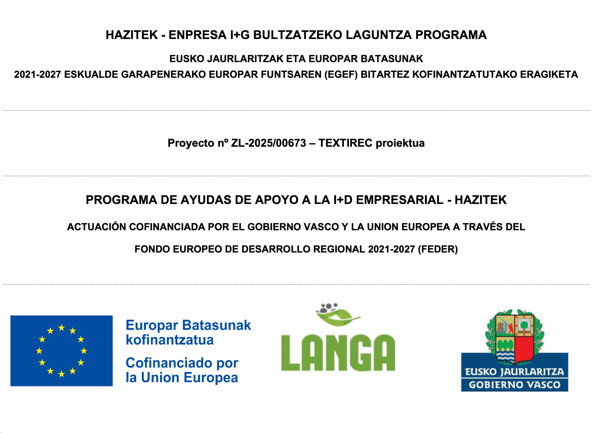 Cartel HAZITEK - Programa de ayudas de apoyo a la I+D Empresarial 2026